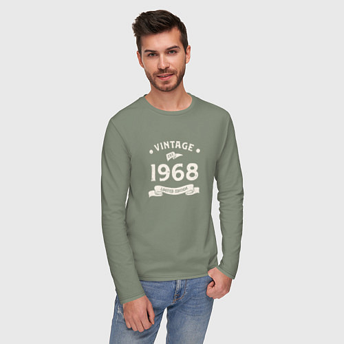 Мужской лонгслив Винтаж 1968, ограниченный выпуск / Авокадо – фото 3