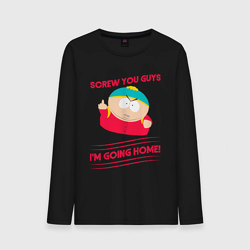 Мужской лонгслив Пошли вы парни, я домой / Черный – фото 1