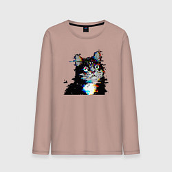 Мужской лонгслив Pixel cat