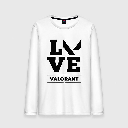 Мужской лонгслив Valorant love classic / Белый – фото 1