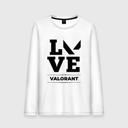 Лонгслив хлопковый мужской Valorant love classic, цвет: белый