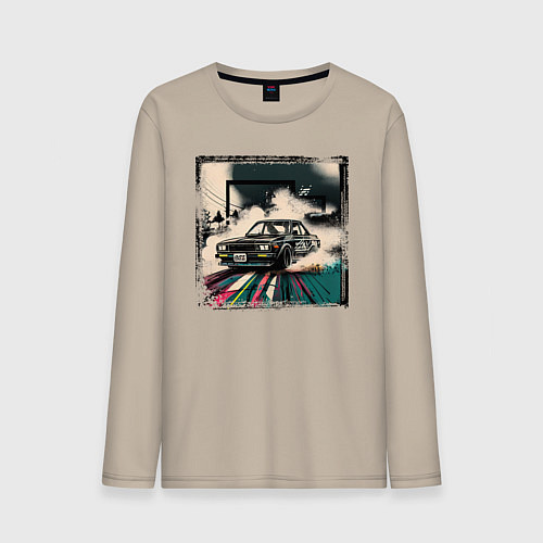 Мужской лонгслив JDM дрифт / Миндальный – фото 1