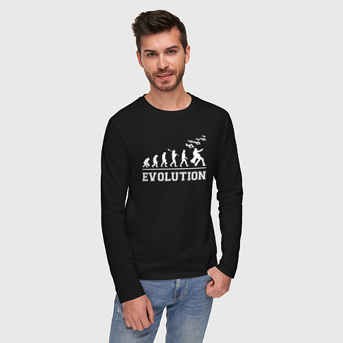 Мужской лонгслив JoJo Bizarre evolution / Черный – фото 3