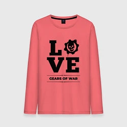 Лонгслив хлопковый мужской Gears of War love classic, цвет: коралловый