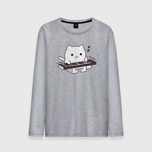 Мужской лонгслив Аниме Бонго кот / Меланж – фото 1