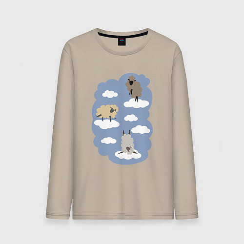 Мужской лонгслив БаранОблачность / Миндальный – фото 1