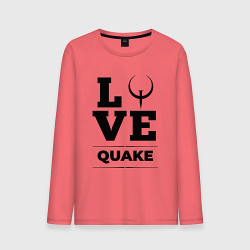 Мужской лонгслив Quake love classic / Коралловый – фото 1