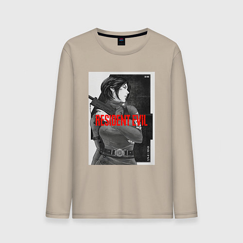 Мужской лонгслив Ада Вонг - Resident evil / Миндальный – фото 1