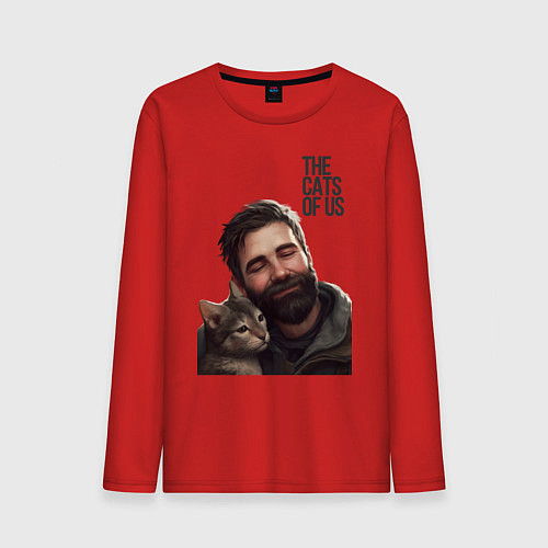 Мужской лонгслив The Cats Of Us / Красный – фото 1