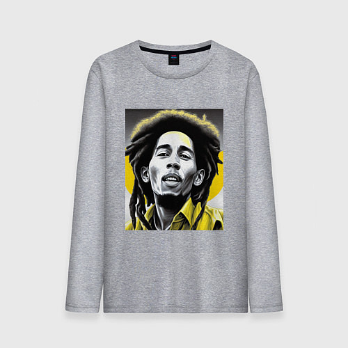 Мужской лонгслив Bob Marley Digital Art / Меланж – фото 1