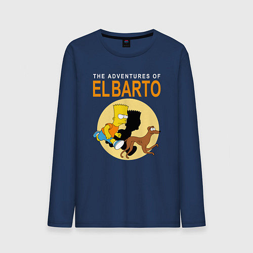 Мужской лонгслив Adventures of El Barto / Тёмно-синий – фото 1