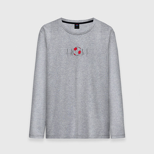 Мужской лонгслив Пульс футболиста / Меланж – фото 1