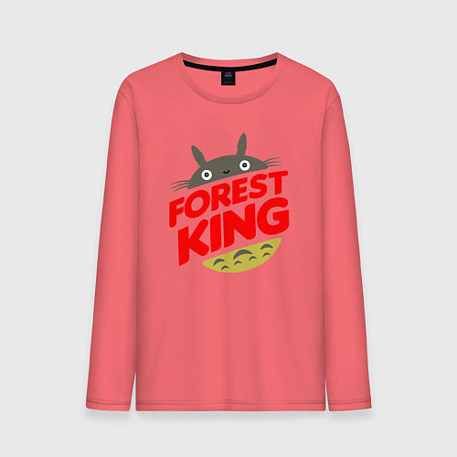 Мужской лонгслив Лесной король / Коралловый – фото 1