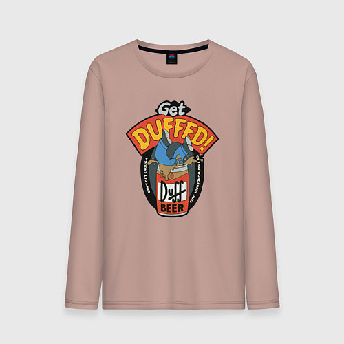 Мужской лонгслив Get duffed / Пыльно-розовый – фото 1