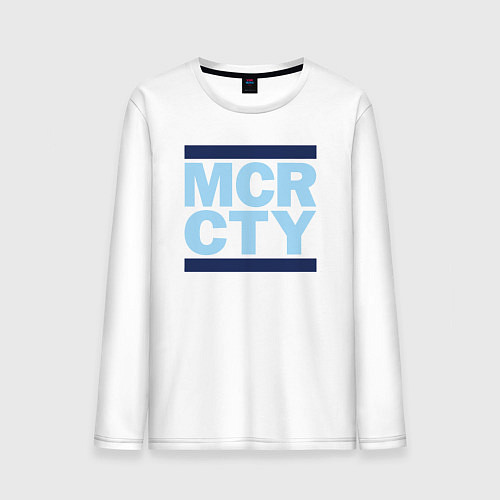 Мужской лонгслив Run Manchester city / Белый – фото 1