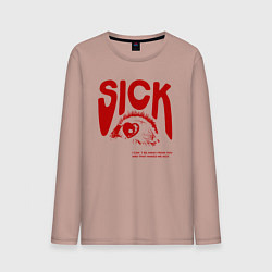 Мужской лонгслив Sick i cant away from you red