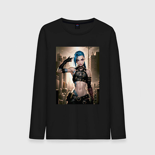 Мужской лонгслив Jinx model / Черный – фото 1