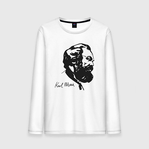 Мужской лонгслив Karl Marx / Белый – фото 1