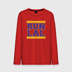 Лонгслив хлопковый мужской Run Lakers, цвет: красный
