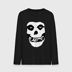 Лонгслив хлопковый мужской Череп misfits, цвет: черный
