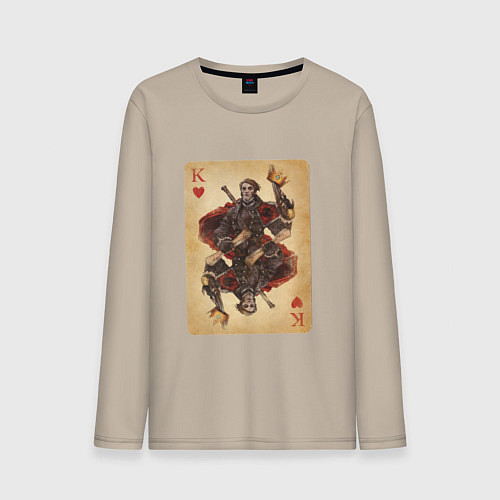Мужской лонгслив Fable III Герой Яснодола, король черви / Миндальный – фото 1