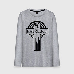 Лонгслив хлопковый мужской Black Sabbath Cross, цвет: меланж