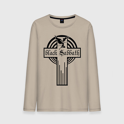 Мужской лонгслив Black Sabbath Cross / Миндальный – фото 1