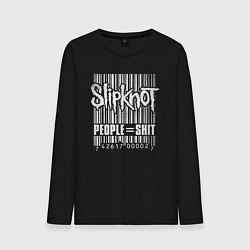 Лонгслив хлопковый мужской Slipknot bar code, цвет: черный