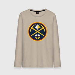 Лонгслив хлопковый мужской Denver Nuggets logo, цвет: миндальный