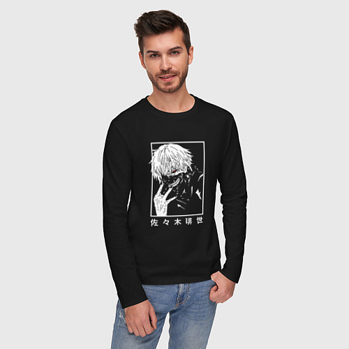 Мужской лонгслив Токийский гуль - дэд инсайд / Черный – фото 3