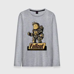 Лонгслив хлопковый мужской Vault boy in armor, цвет: меланж