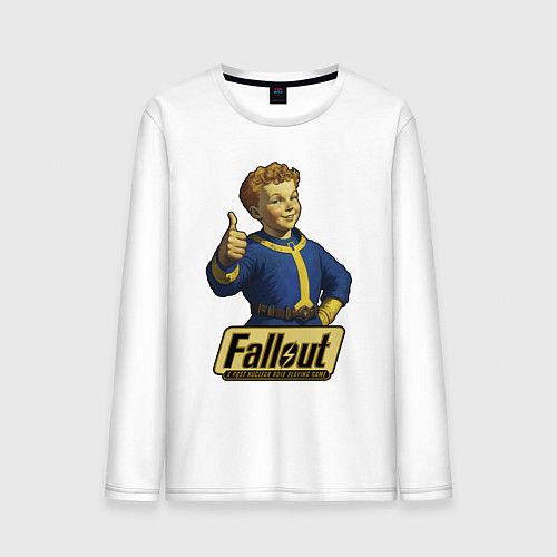 Мужской лонгслив Real vault boy / Белый – фото 1