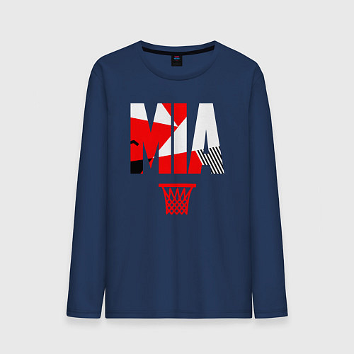 Мужской лонгслив Miami buckets / Тёмно-синий – фото 1