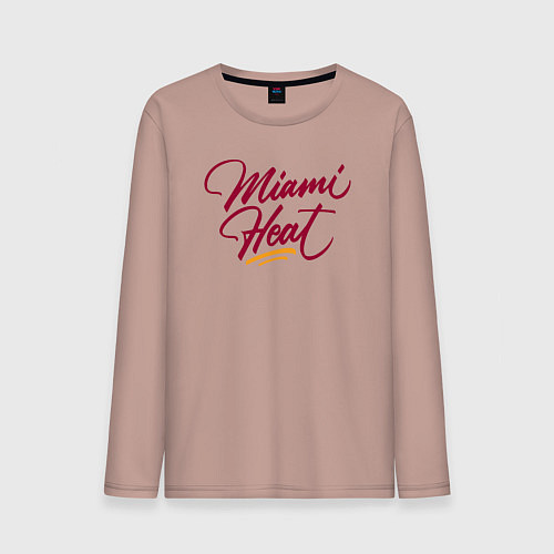 Мужской лонгслив Miami Heat fan / Пыльно-розовый – фото 1