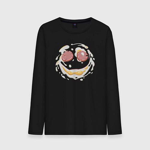 Мужской лонгслив Лакомый кусочек / Черный – фото 1