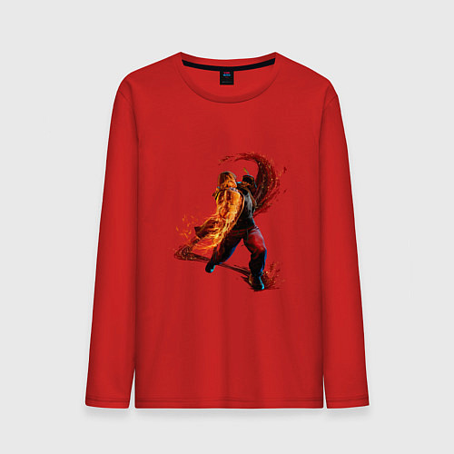 Мужской лонгслив Street Fighter 6 Ken / Красный – фото 1