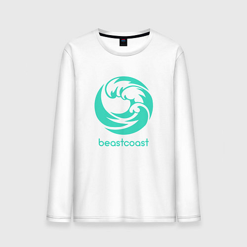 Мужской лонгслив Beastcoast logo / Белый – фото 1