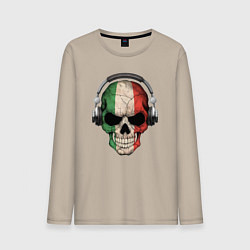 Мужской лонгслив Italy skull music