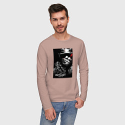 Лонгслив хлопковый мужской The Outlast Trials Лиланд Койл, цвет: пыльно-розовый — фото 2