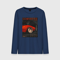 Мужской лонгслив Обложка журнала Chevrolet Corvette C3