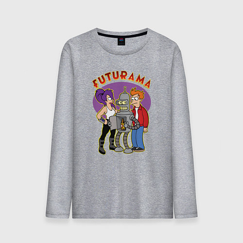 Мужской лонгслив Бендер Лила и Фрай / Меланж – фото 1