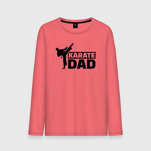 Мужской лонгслив Karate dad / Коралловый – фото 1