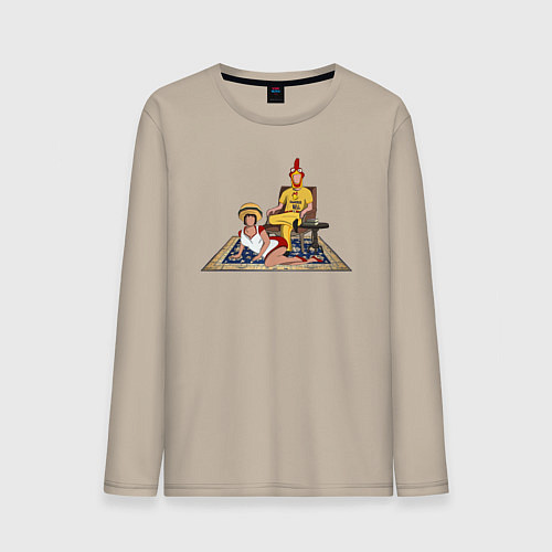 Мужской лонгслив Cluckin Bell / Миндальный – фото 1