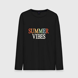 Лонгслив хлопковый мужской Summer Vibes, цвет: черный