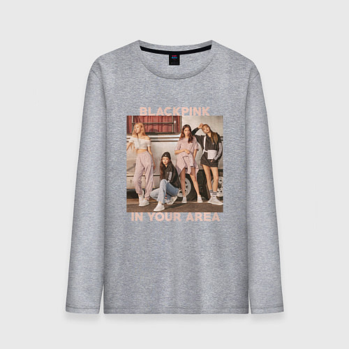 Мужской лонгслив Blackpink Jennie Lisa Rose Jisoo / Меланж – фото 1
