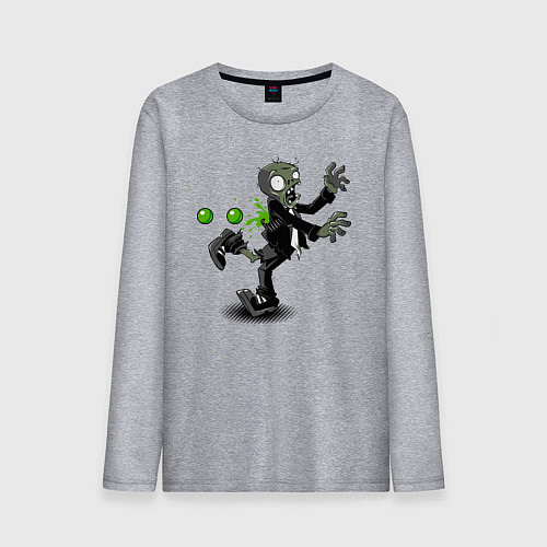 Мужской лонгслив PvZ Зомби атакован / Меланж – фото 1
