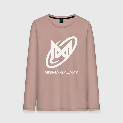 Мужской лонгслив Nigma Galaxy logo / Пыльно-розовый – фото 1