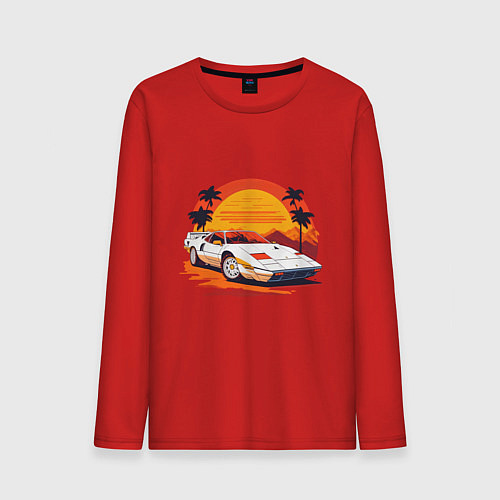 Мужской лонгслив Ретро Феррари / Красный – фото 1