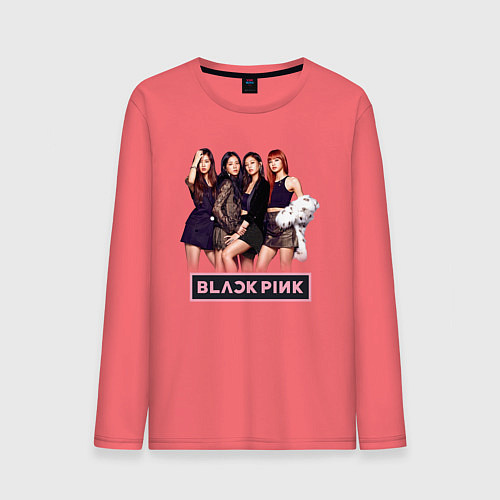Мужской лонгслив Rose Blackpink kpop / Коралловый – фото 1