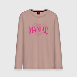 Лонгслив хлопковый мужской Maniac - stray kids, цвет: пыльно-розовый